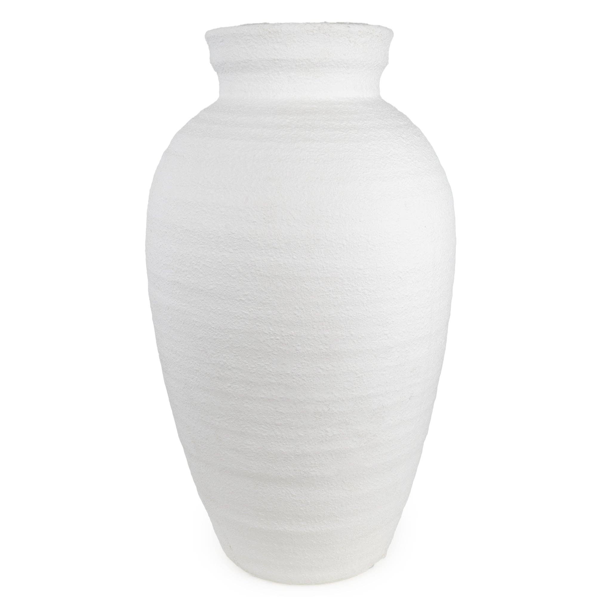 Candlelight Products White Ceramic Traditional Vase 47cm