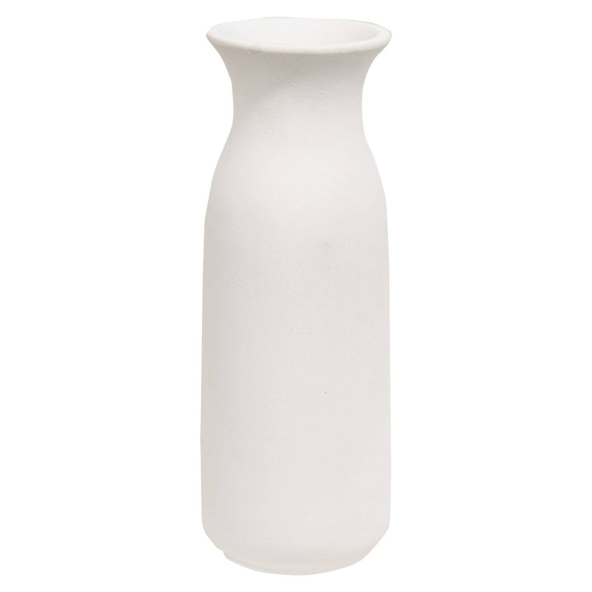 Col House Designs White Ceramic Tall Vase 9.25in