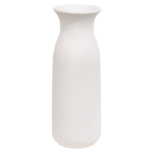 Col House Designs White Ceramic Tall Vase 9.25in